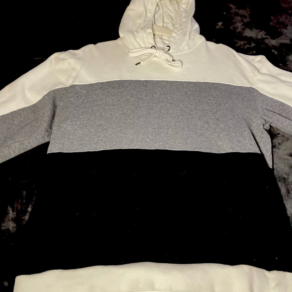 3 color stripped hoodie